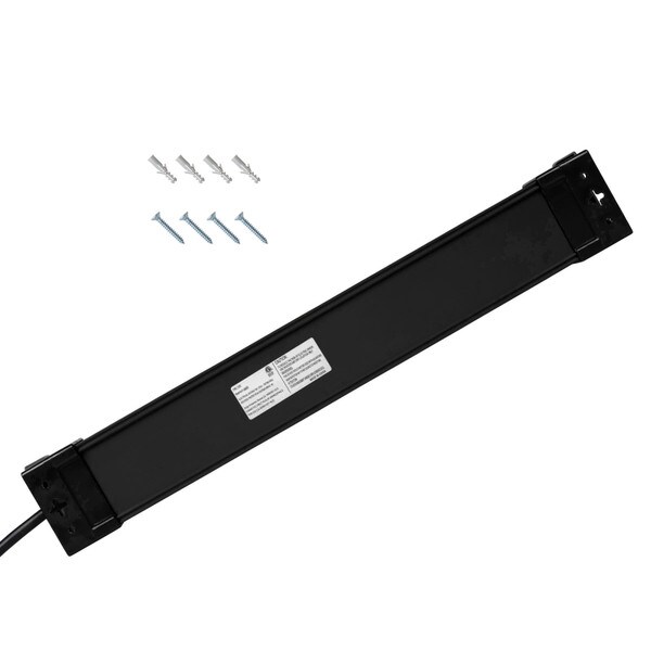 Main product image for 8-Outlet AC Surge Protection 3300 Joules Metal Power Strip Switched Outlets 6 ft Cord ETL Black125-617